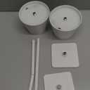 2-Pack Rechargeable Cordless Table Lamps, Battery-Operated Wireless Minimalist Table Lamp, 3 Colors Stepless Dimming LED Adjustable Height Table Lamp for Dining/Bedside/Camping (2, Double-rod white)