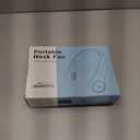 GULAKI Portable Neck Fan, Personal Fan with 4000mAh Battery, Rechargeable Neck Fan with 3 Speeds and 64 Cool Lights, Birthday Gifts for Men Women Mom Dad, Hands Free Cooling fan for Summer(White)