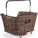 CXWXC Bike Basket Rear with Handle, Quick Release Rear Rack Mount Basket, Large