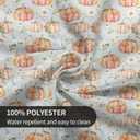 2 x Thanksgiving Round Tablecloth 60 Inch Pumpkin Daisy Table Cloth Waterproof Heat Resistant Reusable Autumn Decorations Table Cover for Holiday Kitchen Dinning Party Decor (Orange)