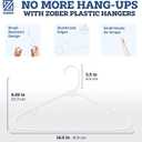 Clothes Hangers - White, Plastic Hangers 50 Pack for Shirts, Dresses, and Pants - Durable, Flexible Plastic Clothing Hangers