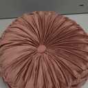 vctops Solid Velvet Seat Cushions Round Floor Pillows Thicken Chair Cushions Pleated Chair Pads Seat Pad Throw Pillows for Bedroom Living Room (Coffee,Diameter 14")