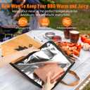 BBQ Blanket for Resting Meat-Air Fryer/Dough/Kitchen/Smoker Accessories Party Picnic Camping-Insulated Bag for Brisket/Pork Shoulder/Turkey-Anniversary Birthday Gift for Men (23in)