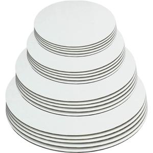 White Round Greaseproof Cake Boards  Cake Circle Base, 6/8/10/12 inch, 5 of Each Size