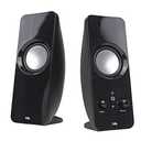 Cyber Acoustics CA-2050 2.0 Speaker System, 3.5mm Stereo Multimedia Desktop Computer Speaker, Separate headphone output, volume control, power on and off (CA-2050)