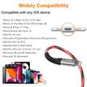 LED iPhone Charger Cord Light Up Lightning Cable | MFi Certified Apple Charger | Cool USB Fast Charging for iPhone 12 11 Pro Max XR X SE 8 Plus, iPad iPod and More (Red, 6ft)