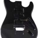 JD.Moon Electric Guitar Body For Fender ST Strat Guitar Accessory DIY Double Locking Tremolo Black Poplar Wood