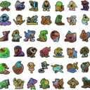 Italian Brainrot Stickers Pack of 200 Pcs - 100 Neon & 100 Colorful Vibe Stickers for Journals, Planners, Aesthetics, Laptops, DIY Crafts