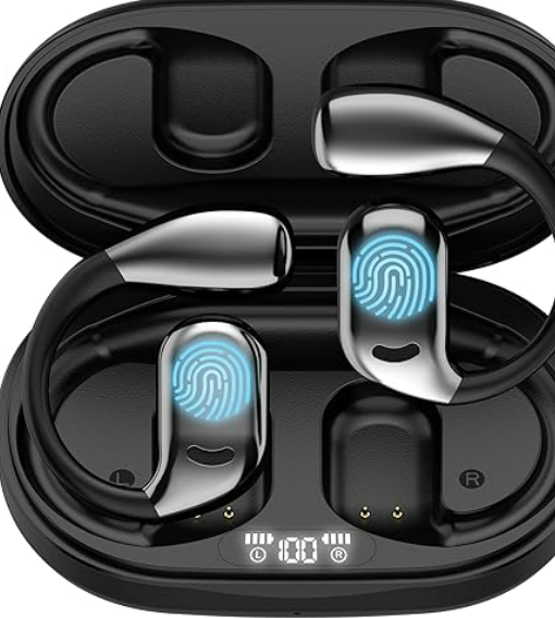AI Language Translator Earbuds, OWS Real-Time 3-in-1 Translation Earbuds 144 Languages & Accents, Translation Device for Travel Business Learning（Black）