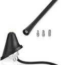Eightwood Universal Car Radio Rubber Antenna 7in, FM AM Roof Mount Vehicle Antennae Replacement with Mount Base 16ft Cable for Car Truck Stereo Receiver Head Unit