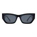 SOJOS Trendy Rectangle Cateye Sunglasses Womens Mens UV400 Fashion Chic Chunky Shades SJ2296, Black/Grey, Pack 2
