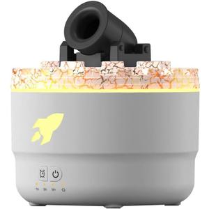 DONGKER Cannon Aroma Humidifier,280ml Turret Aromatherapy Humidifier 2 Mist Mode with Colorful LED Lights Waterless Auto Shut Off Diffuser for Indoor (white)