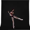 10x12ft Black Backdrop for Photography, Large Seamless Polyester Fabric Pure Black Photo Backdrop Curtain for Portrait Photoshoot Party Video