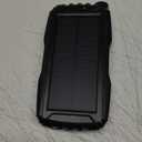 Power-Bank-Solar-Charger - 42800mAh Portable Charger,Solar Power Bank,External Battery Pack 5V3.1A Qc 3.0 Fast Charger Built-in Super Bright Flashlight (Deep Black)
