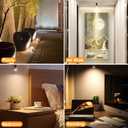 12pcs Warm White Mini LED Spot Lights, 3000K Under Cabinet Lights, Mini Spotlights Display Light for Painting Picture Plants Jewelry Showcase Model Display Shelves ,Pushbutton Switches,U.S. Plugs