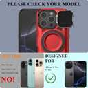 MMHUO for iPhone 16 Pro Case with Adjustable Camera Protector & Screen Protector,[Compatible with MagSafe] [Military Grade Protection] Shockproof Phone Case for iPhone 16 Pro,Red