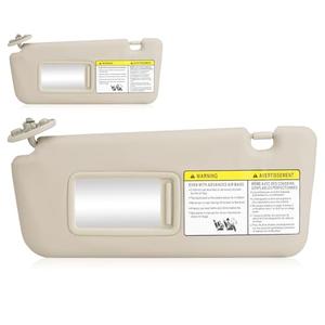 Sun Visor for 2004-2005 Toyota RAV4, Left Driver Side Beige Sunvisor Replace Ment 74320-42420-B0, Extensible Design