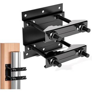 1 Pack Pole Mounting Kit, Mast Mount Brackets for Outside Antenna, Street Sign Mounting Hardware for Light Poles, Outdoor Security Camera Bracket, Side Mount Flag Pole Holder