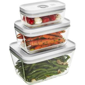 ZWILLING Fresh & Save 3-pc Glass Food Storage Container, Meal Prep Container- Assorted Sizes
