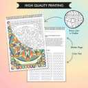 ViSnezh Adult Coloring Book: Unique A4 Mandalas for Women - Stress Relief, Hardback Spiral Bound, Thick Paper