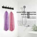 UJFQBH African Net Sponge Authentic 2-Pieces Exfoliating Body Scrubber for Shower & Bath, Deep Cleansing Lather for Dead Skin Removal, Back Scrubber for Women & Men (Pink Purple