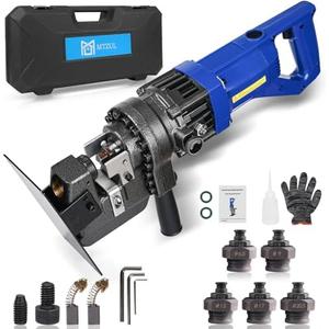 1300W Electric Hydraulic Hole Puncher, 110V Steel Punch Machine, Electric Hydraulic Hole Punch with Die 1/4" 3/8" 1/2" 11/16" 4/5", Angle Steel Punching Tool for Iron Aluminum Copper Plate