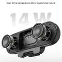 Computer Speakers for Desktop PC, 14W USB Powered Monitor Speakers with Touch Control & 1.38" Wide Clamp, Stereo Sound Enhanced Bass, Desktop Speakers for Mac Windows PS5(Black)
