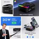 65W 8-in-1 Charging Station, 15W Magnetic Wireless Charger with Retractable Cable, 30W USB C Fast Charging Stand for iPad, Multiple Devices for iPhone 17 16 15 14 13 12 Pro Max Apple Watch Airpods