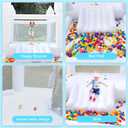 Inflatable White Bounce House for Kids with UL Blower-Portable, Large Ball Pool and Jump Space 3in1 Bouncy Castles A Spacious Joy-Room Bounce House for Kids 3-12 (Oxford material-13' L X 8' W X 8' H)