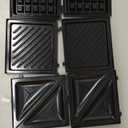 AROMA 3-in-1 Panini Press, Sandwich Grill, and Waffle Maker with Removable Ceramic Coated Plates (Blue)