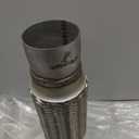 Exhaust Flex Pipe, 2.5''x 8''Stainless Steel Heavy Duty Exhaust Flex Pipe, Double Braid Exhaust Flex Tube, Overall Length 12''
