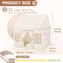Kids Play Tent Indoor: with Mat, Tassel Garland, Star Lights - Girl Tent Indoor Playhouse for Kids Toys for Boy Girl Birthday Gift