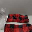 Amazon Basics 3 Piece Bedding Set, Micromink Sherpa, Ultra-Soft, Warm All Season Comforter, King, Red Buffalo Plaid