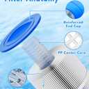Spa Filter Cartridge for 6CH-960, Closed Handle(Not be Removed) 2 PKHot Tub Filter Compatible with PJW60TL-F2S, Jacuzzi J-300, J-400, Filbur FC-2800, Pentair 178654, 6540-476, 6540-383