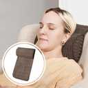 WdFour Headrest Memory Foam Pillow, Support Cushions for Neck, Back or Leg for Sofas, Recliners, Office Chairs, Massage Chairs for Neck Pain Relief and Cervical Support. (Brown, 13" Wx5.5 Lx3 D, 1PC)
