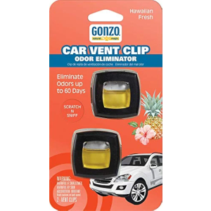 Gonzo Natural Magic Car Vent [2 Clips] Eliminates Odor Leaving a Hawaiian Fresh Scent