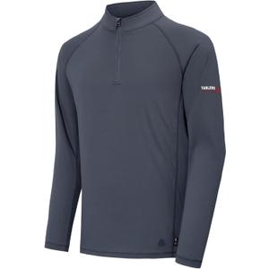 FR Shirts for Men Flame Resistant Shirt CAT2 Quarter Zip Up Pullover 1/4 Zip 5.5oz Light Weight (Large, True Navy)