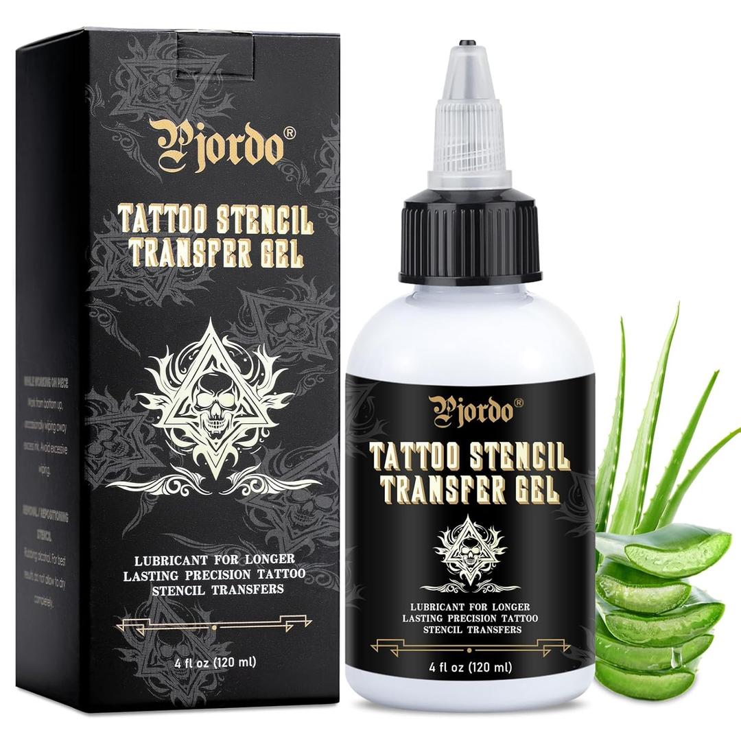 Pjordo Tattoo Stencil Transfer Gel Solution, Tattoo Stencil Gel, Tattoo Transfer Gel for Transfer Stickers Paper Machine Stencils, Tattoo Supplies Accessories for Tattoo Artists & Beginners