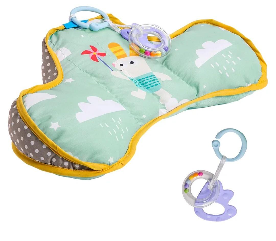 Taf Toys Baby Tummy Time Support Toy | Perfect for 2-6 Months Old Babies, Enables Easier Development & Easier Parenting, Natural Developmental, Comfortable, Ergonomic Design, Detachable Toys
