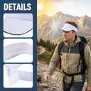 Sun Visor Hats for Women UV Protection, Adjustable Sports Visor for Running Golf Tennis Softball White (White)