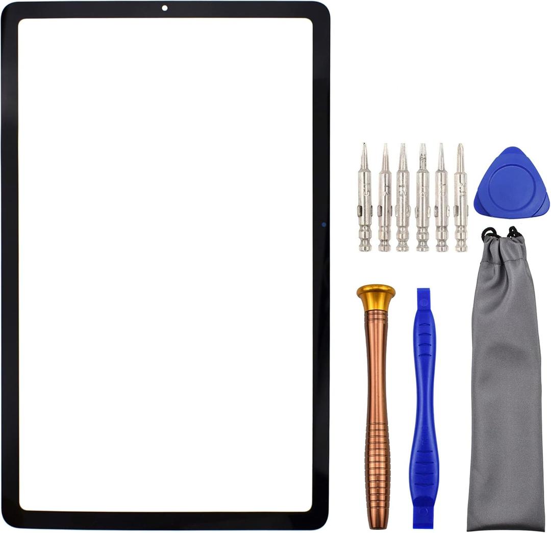 Tablet Front Glass Screen Repair Part for Samsung Galaxy Tab S6 Lite SM-P610 SM-P615 with Tool Kit Black 10.4"