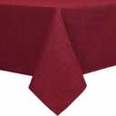 Hiasan Faux Linen Square Tablecloth - Wrinkle and Stain Resistant Washable Table Cloth for Kitchen Dining Room Holiday Table Cover for Dinner, Red, 30 x 30 Inch