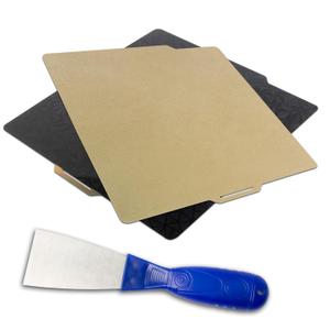 Geeetech PEI Build Plate for Bambu-Lab P1S P1P X1C X1E A1 3D Printers, 257x257mm (10.1x10.1inch), Double Sided Textured PEI Sheet, Spring Steel Sheet, Removable Surface Platform, with Spatula