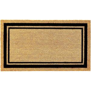 KANKUN Coco Coir Door Mat with Heavy Duty Backing, Welcome Doormat (17" x 30"), Doormat Entrance (Border)