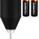 Zulay Kitchen Milk Frother Handheld, Drink Mixer Wand, Stirrer - Black