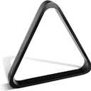 Solid Wood Billiard 8-Ball Triangle / 9-Ball Diamond Pool Ball Racks for 2-1/4" Pool Balls, Pool Table Accessories (Black)