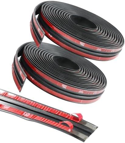 RACOONA 2PCS Windshield Trim,22 Ft Windshield Rubber Seal,Car Door Seal Car Sunroof Seal,Car Accessories Car Weather Stripping T Shape Automotive Door Sealing Strip for Sunroof Front Rear Windshield