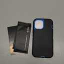 Case for iPhone 12 Pro Max Case 6.7" with 2 Screen Protector, Full Body Rugged Heavy Duty Military Grade Cover, Shockproof Drop-Proof Protection Durable Phone Case (Black Blue)