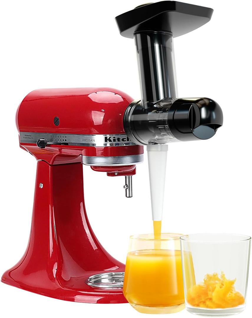 Masticating Juicer Attachment for KitchenAid All Models Stand Mixers - Cold Press Slow Juicer with Large Feed Chute, 30% Higher Juice Yield, Easy Assembly, Fruits Vegetables By Fedowal