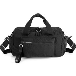 Prokva Small Gym Bag for Women, Mini Duffle Bag with Wet Compartment, 12L Travel Carry on Weekender Bag for Sports, Workout and Fitness, Black